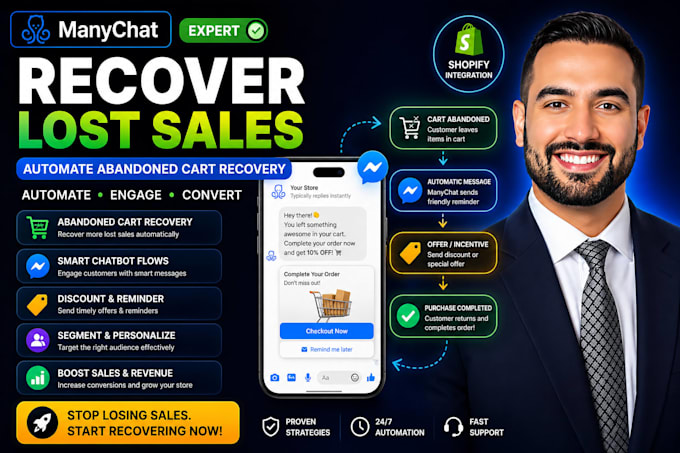 automate manychat abandoned cart recovery