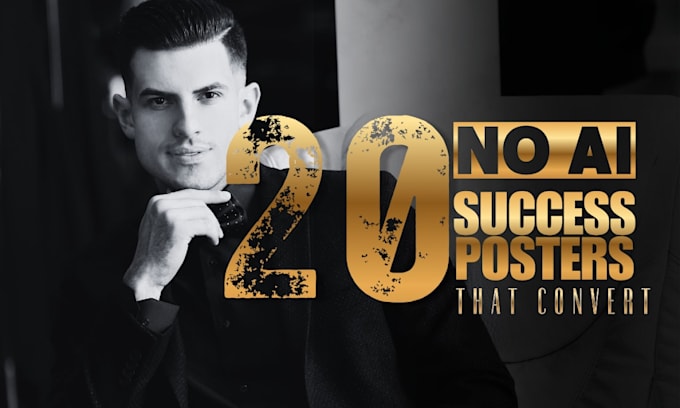 create 20 no ai success posters that convert
