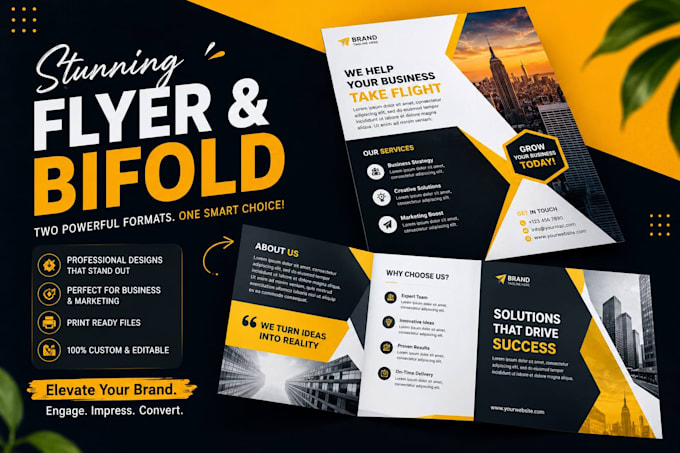 design corporate brochures for professional brands
