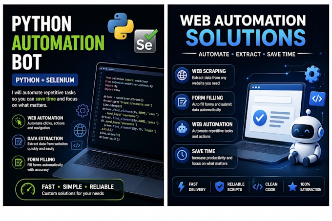 web automation bot with python selenium