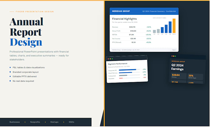 design a professional annual report powerpoint presentation