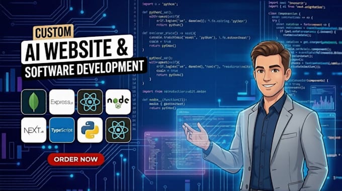 develop custom ai websites, chatbots and fullstack web solutions