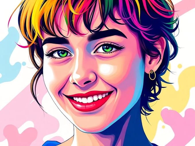 drawing awesome cartoon vector portrait art