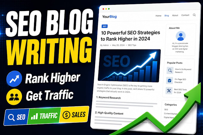 write SEO blog articles for ecommerce and small business