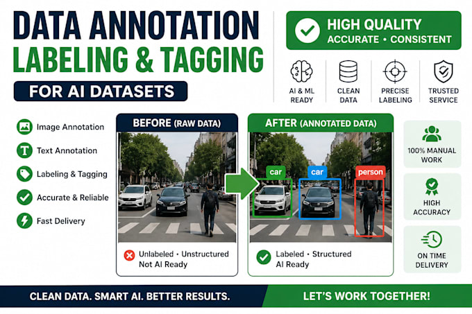 do data annotation, labeling, and tagging for ai datasets