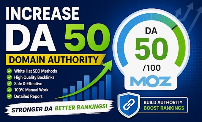 increase domain authority da 50 moz