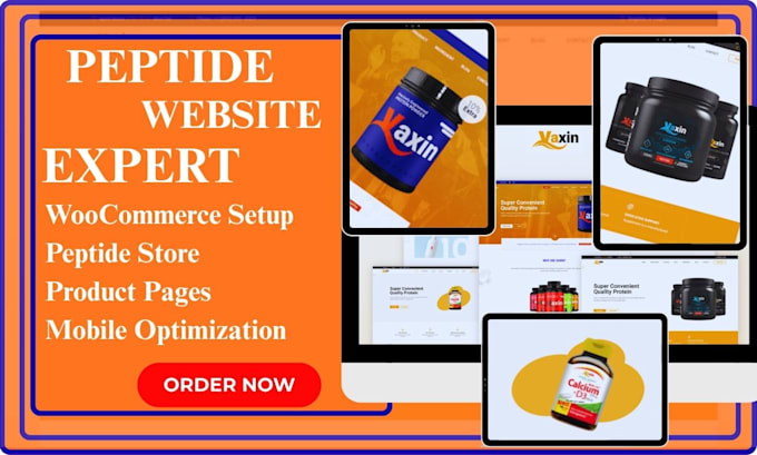 build wordpress peptide website, fda compliant peptide store supplement peptide