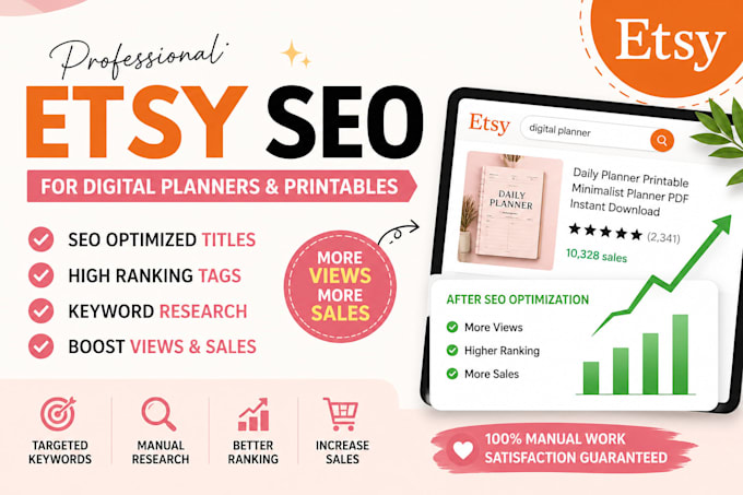optimize etsy SEO for digital planners printables and journals
