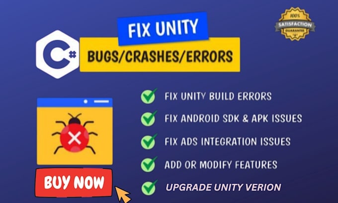 do unity bug fixing and sdk integration