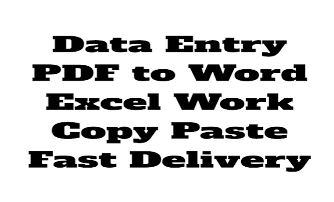 fast typing  data entry work accurate on time delivery