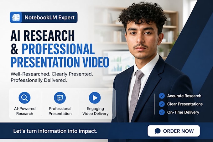 do ai research and create a professional presentation video using notebooklm