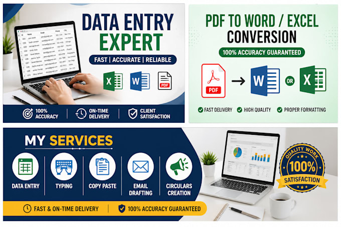 do fast and accurate data entry, typing and copy paste work