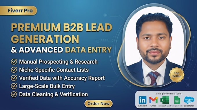 do expert b2b lead generation and data entry