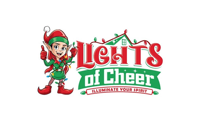 design top quality amazing christmas light logo