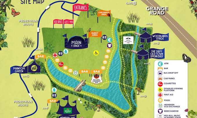 design custom vector map, site maps and event map, travel map, city map