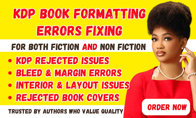 fix amazon kdp rejected book layout formatting issues bleed, margin, cover error