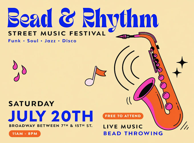 create vintage, retro flyer or poster design