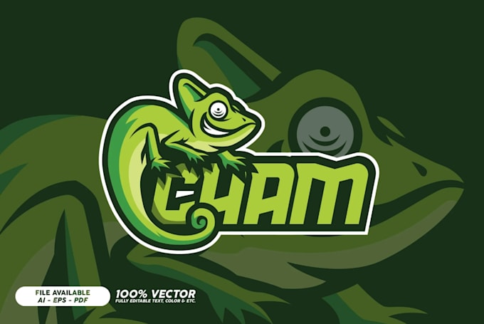 do amazing attractive custom chameleon logo
