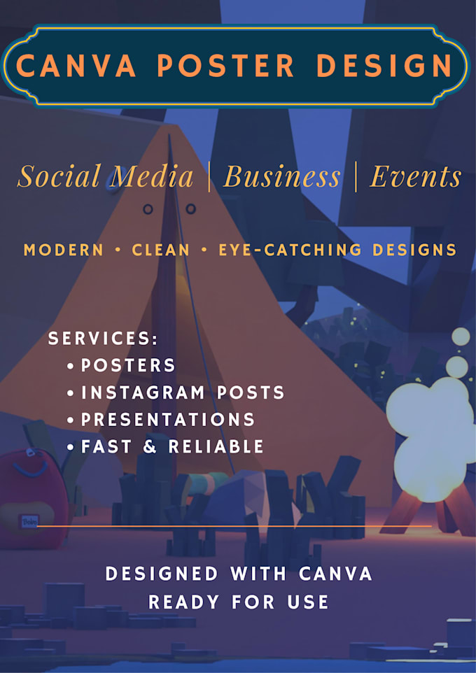 design clean and modern canva posters for your needs