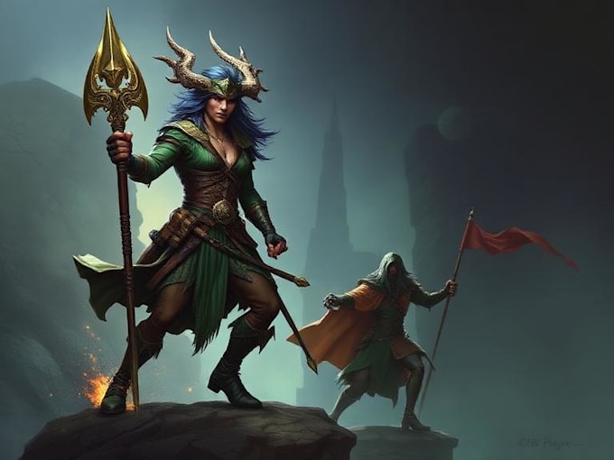 create custom dnd fantasy character design