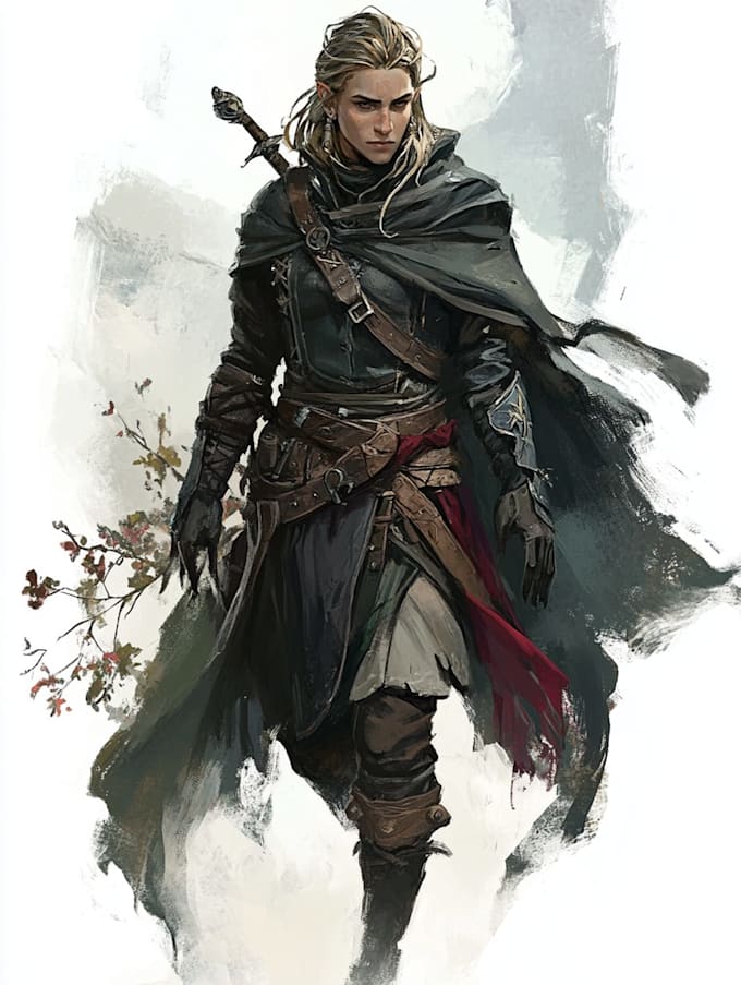 make a fantasy character ilustration
