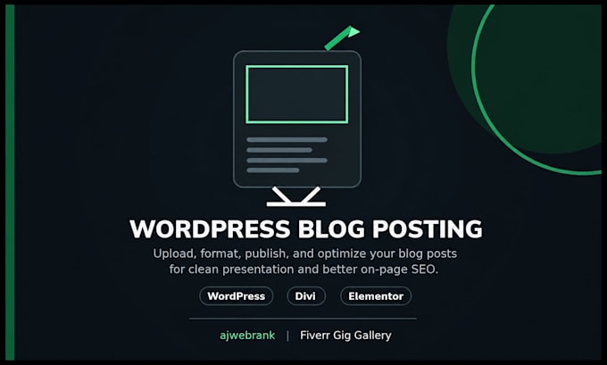 publish and optimize blog posts on wordpress