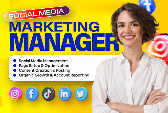 be your social media marketing manager and content creator