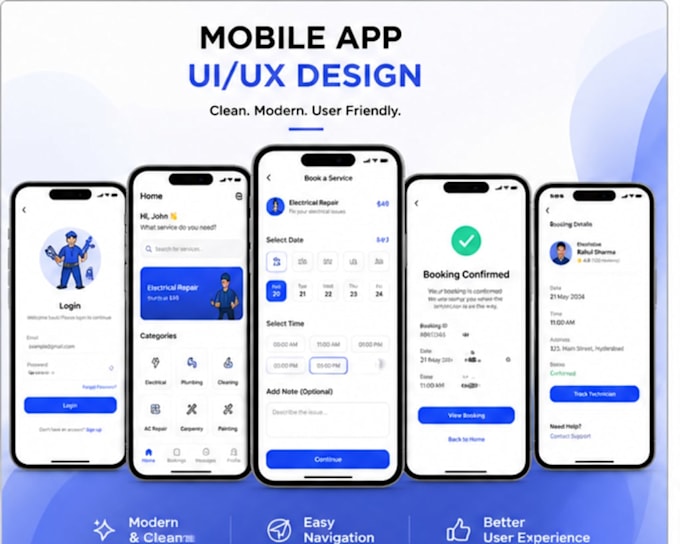 Design a modern mobile app and website ui ux in figma by Swathivallem ...