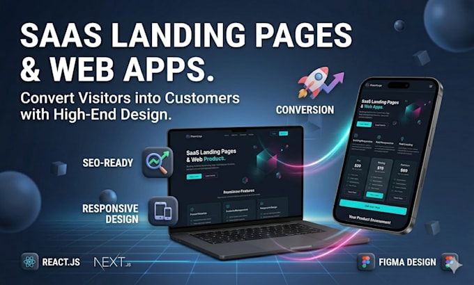 develop a professional react admin dashboard and landing page