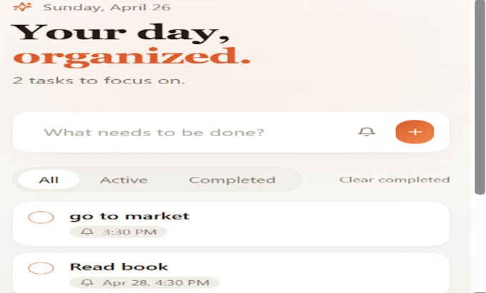 build a modern to do list web app with clean UI and features