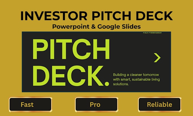 Design a premium powerpoint presentation and investor pitch deck by ...