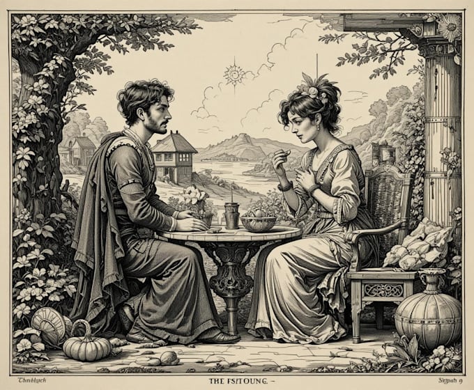create detailed vintage engraving and etching illustration