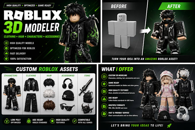 model roblox ugc items, characters and accessories