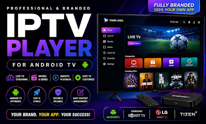 develop a branded android TV streaming player app