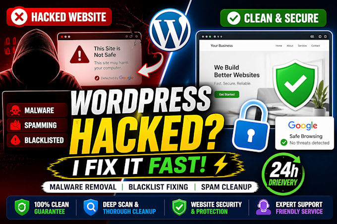 fix hacked website, remove malware, secure wordpress