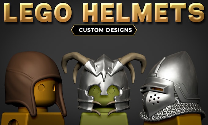 create custom helmets, armors and weapons for lego figures