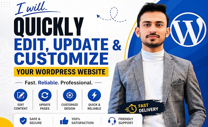 quickly edit, update and customize your wordpress website