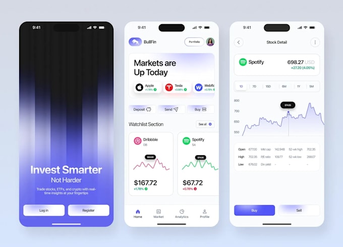 develop crypto trading app stock trading app payment app crypto wallet app