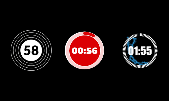 create countdown timer clock animation