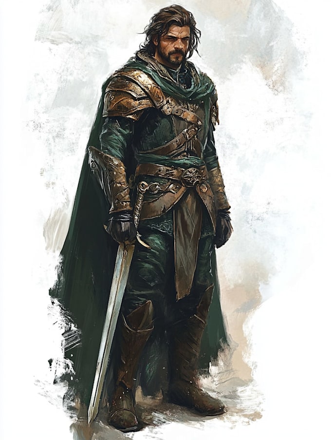 fantasy dnd character illustration