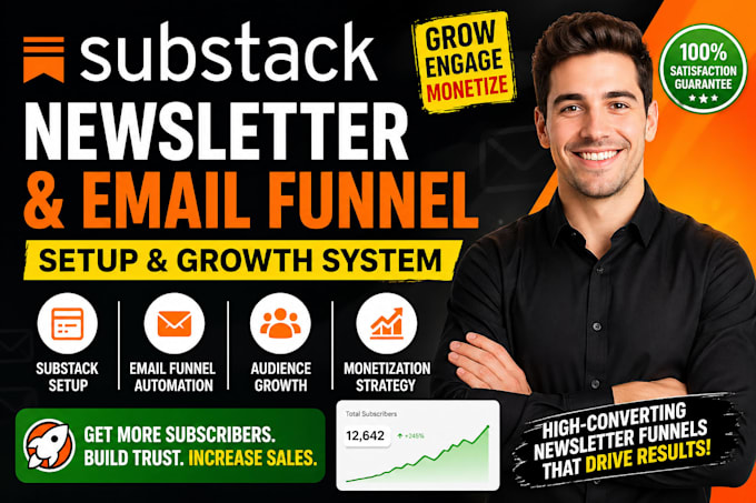 Setup substack promotion substack newsletter campaign salesfunnel ...