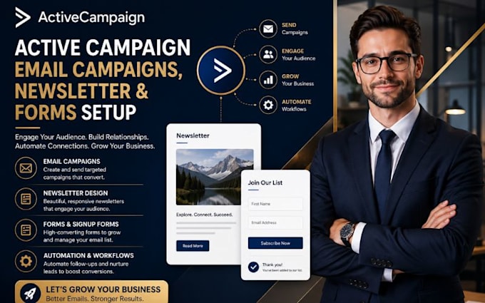 setup activecampaign email campaigns and newsletter professionally