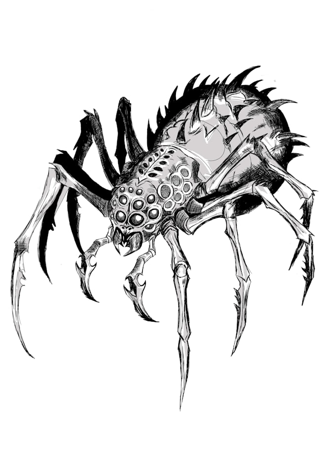 create a hand drawn creature or npc sketch