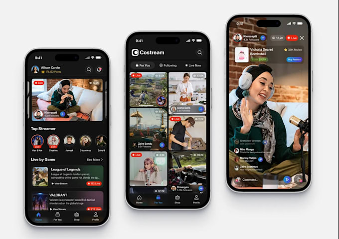 build mobile app development for chat app, live streaming app, video calling app