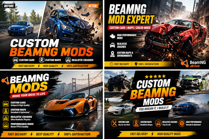 develop beamng drive and assetto corsa custom mods