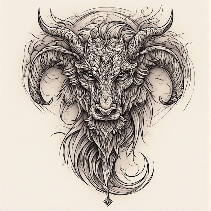 professional tribal tattoo design illustration