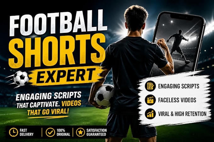create viral football shorts scripts and video clips