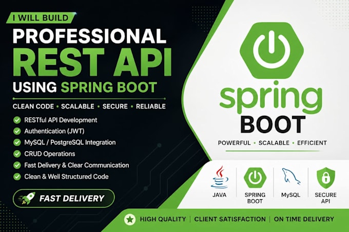 Build spring boot rest api backend with authentication and database by ...