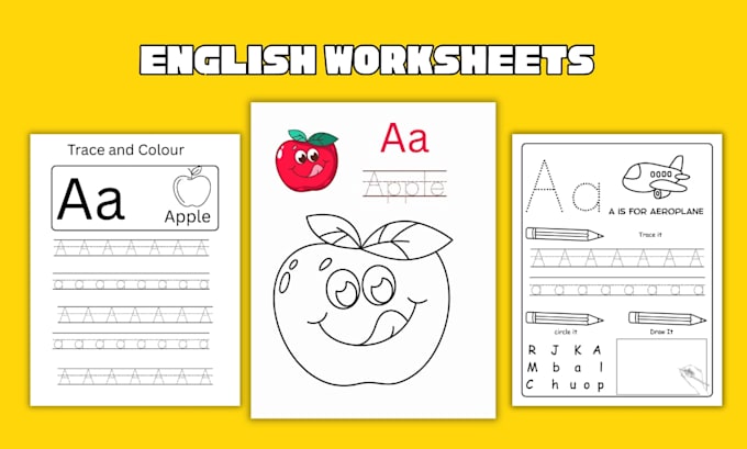 design kids tracing book, handwriting worksheets