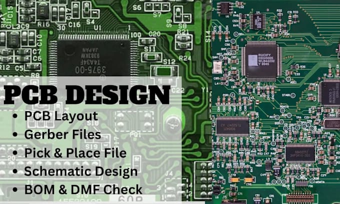 design schematics, custom pcb design, gerber files and bom